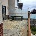 Metal Railings, Oak Handrails & Frosted Glass Privacy Screen, Bradway